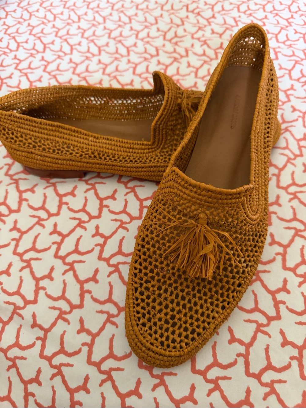 Handwoven Tassel Loafers in Burnt Orange